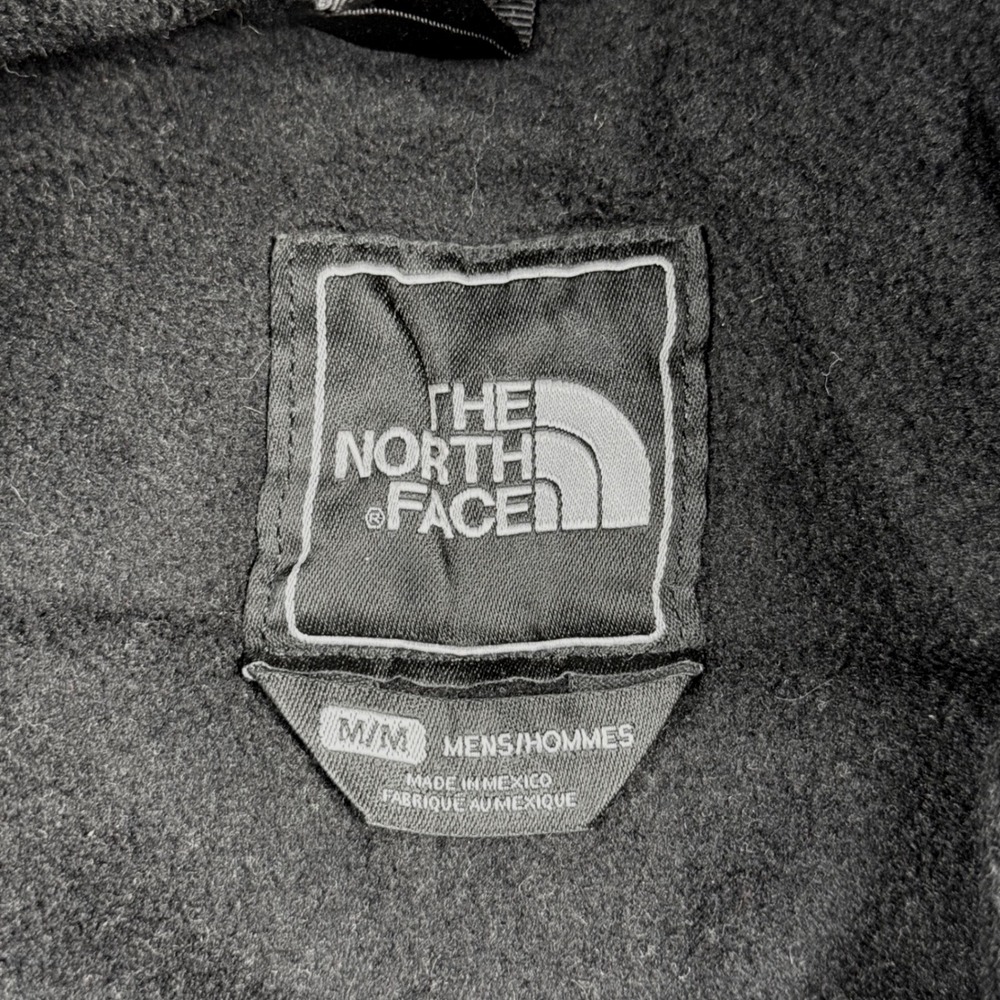 The North Face Denali Fleece Jacket Mens Medium Black Full Zip Mixed Media Coat - Picture 3 of 5